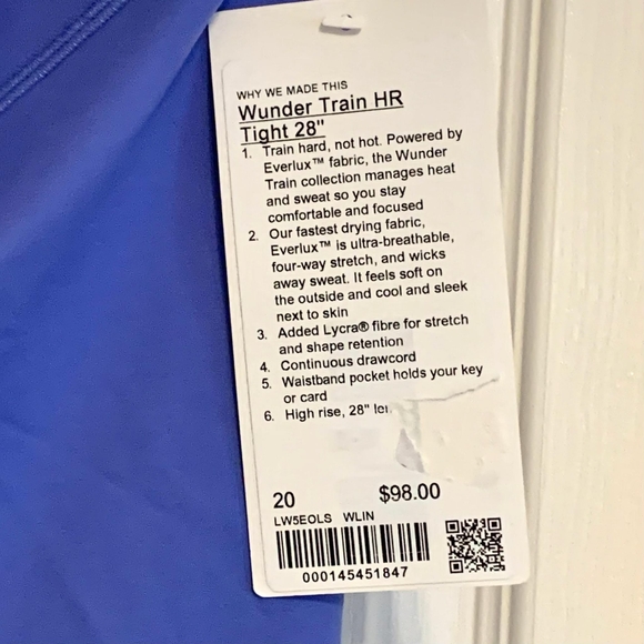 Lululemon Wunder Train High-Rise Tight 28 in Wild Indigo - Picture 8 of 8
